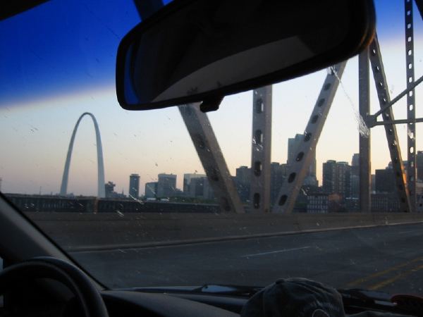 The arch while entering.