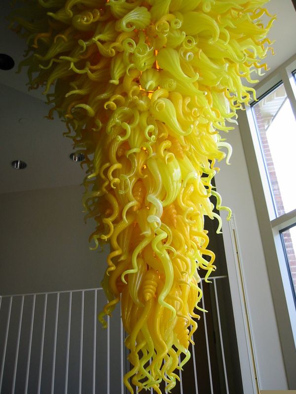 Dale Chihuly, master glassblower, art in Columbus, IN.